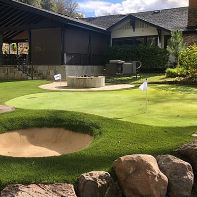 Putting green installation in Dallas