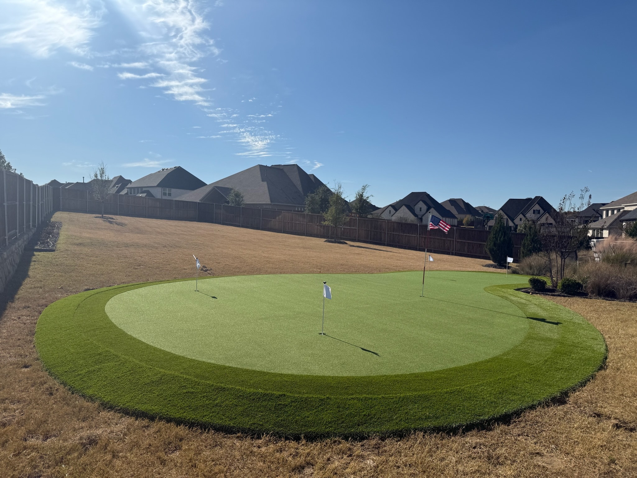 Beautiful artificial turf installation by Home Turf Dallas
