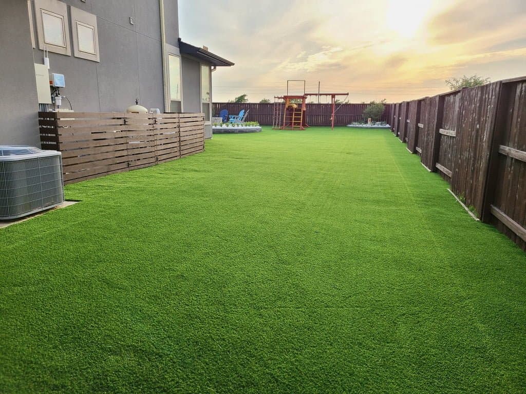 Backyard Living turf installation in Dallas